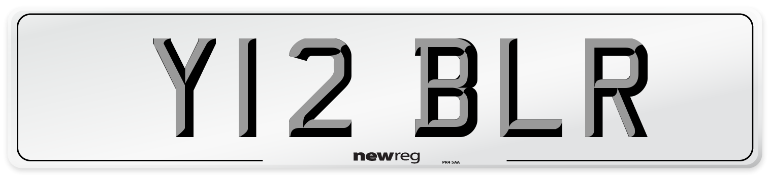 Y12 BLR Number Plate from New Reg